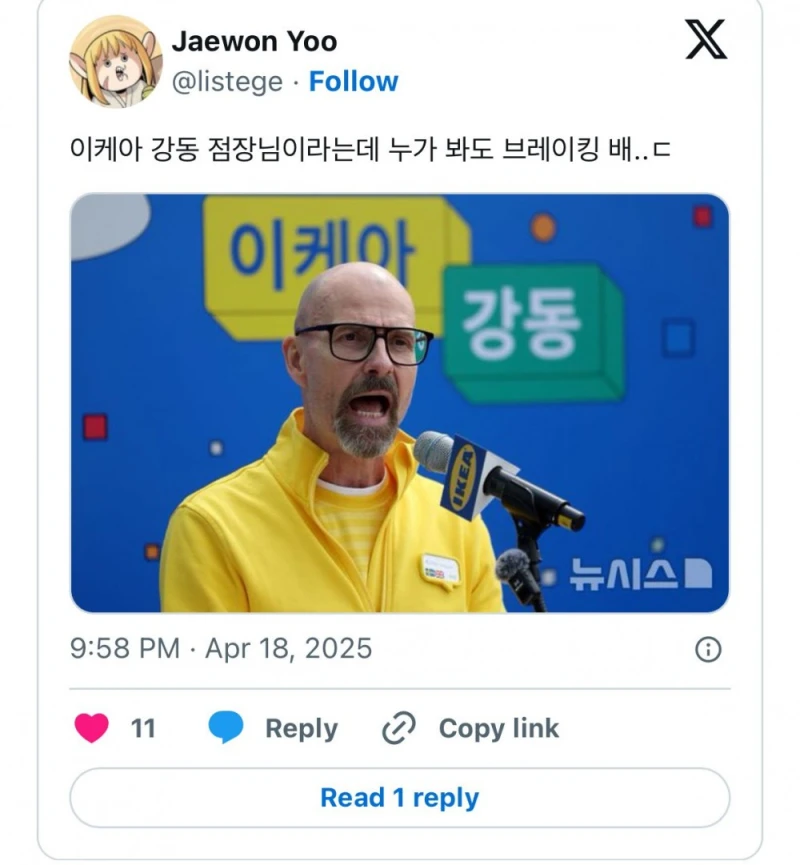 새로생긴 이케아 강동점 점장...얼굴 논란-2