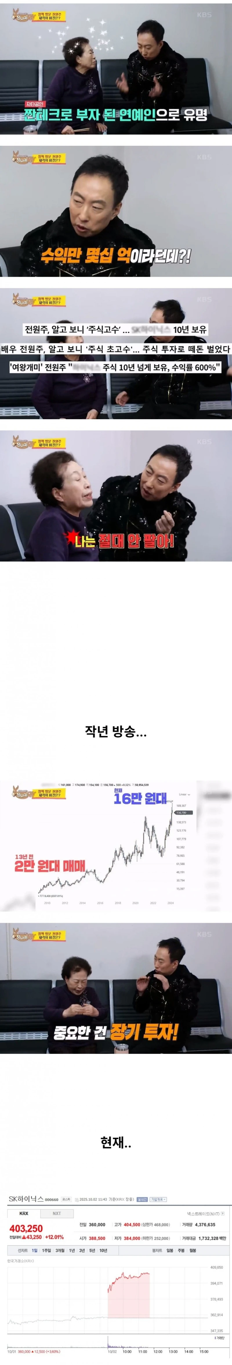 하이닉스 장기투자자 전원주 평단