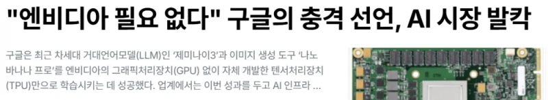 구글 : 이제 엔비디아 필요없다