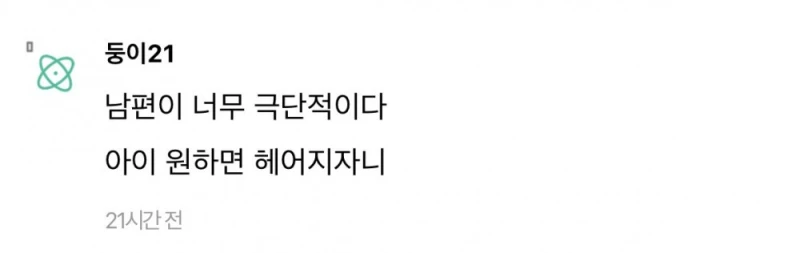 남편한테 애 갖고싶다했는데 남편이 이혼해줄수 있대-7