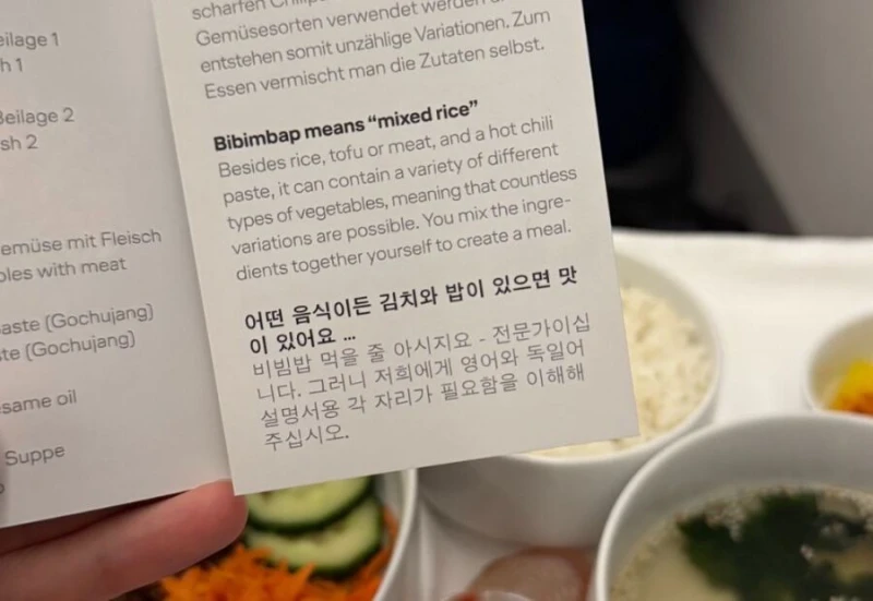 우리나라 사람에게 양보해달라는 어느 항공사 설명서