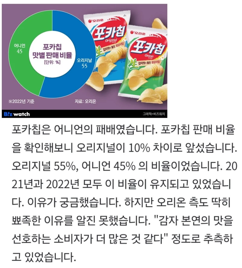 포카칩, 파랑이 많이 팔릴까 초록이 많이 팔릴까?