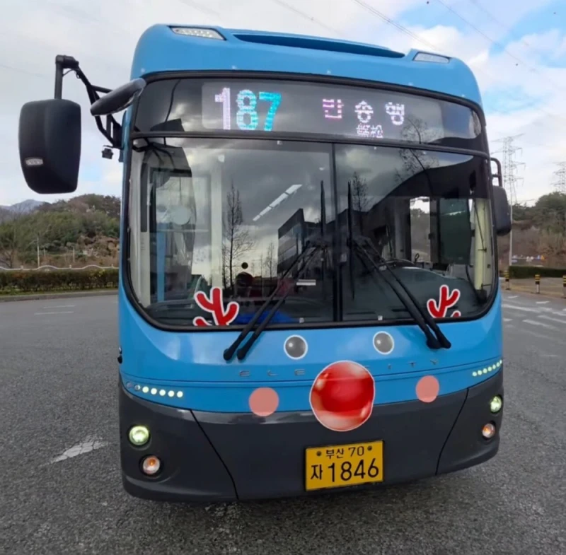 최근 악성 민원으로 사라졌던 부산 산타버스 근황