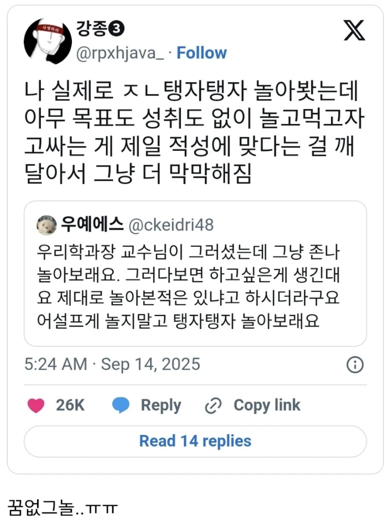 나 실제로 ㅈㄴ탱자탱자 놀아봣는데...
