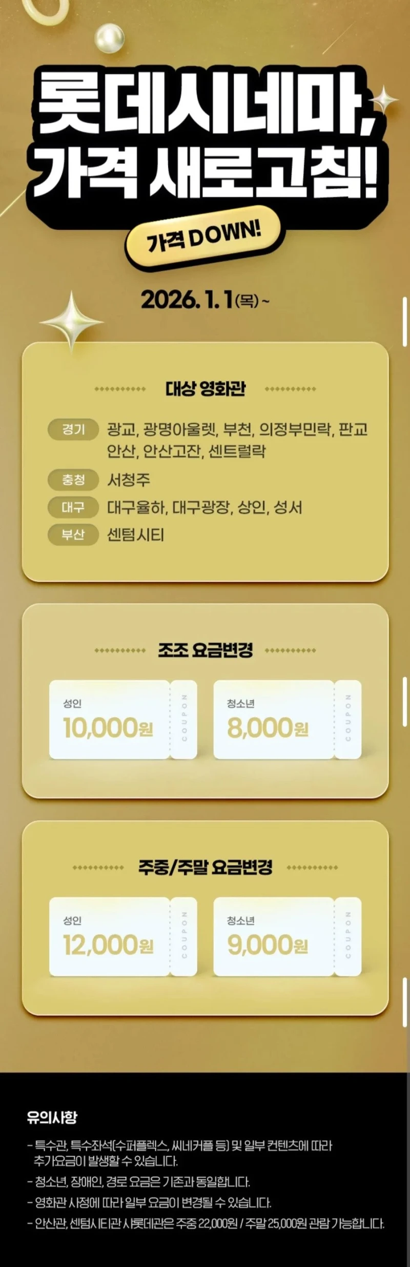 총대 메고 영화표 요금인하 실험하는 롯데시네마 