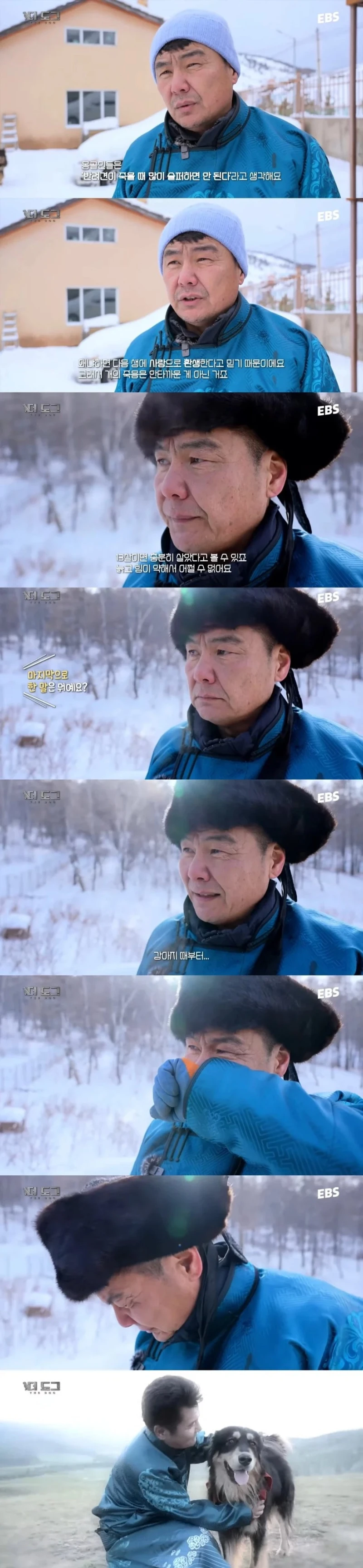 반려견의 죽음이 슬프지 않다는 몽골인