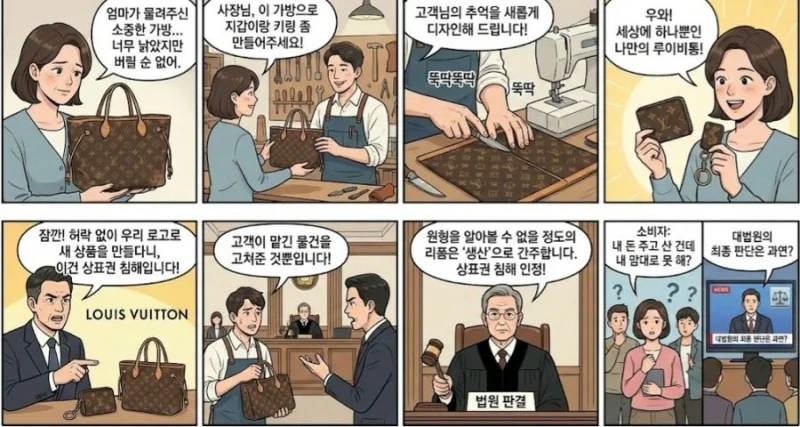 루이비통한테 소송당한 강남 수선집