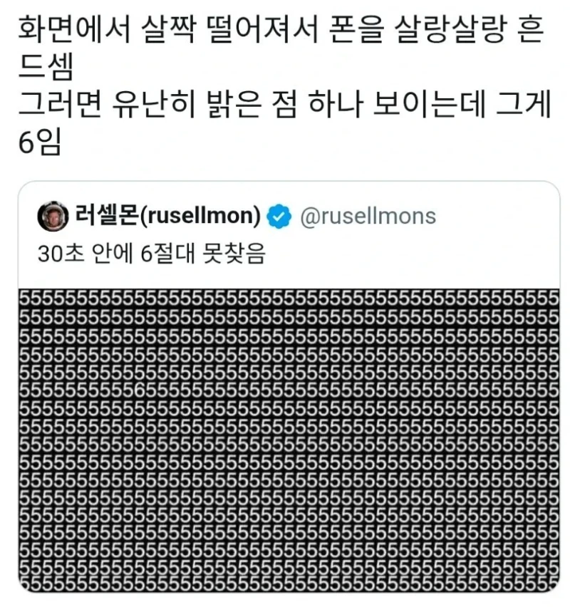 30초안에 6 절대 못 찾는다고?