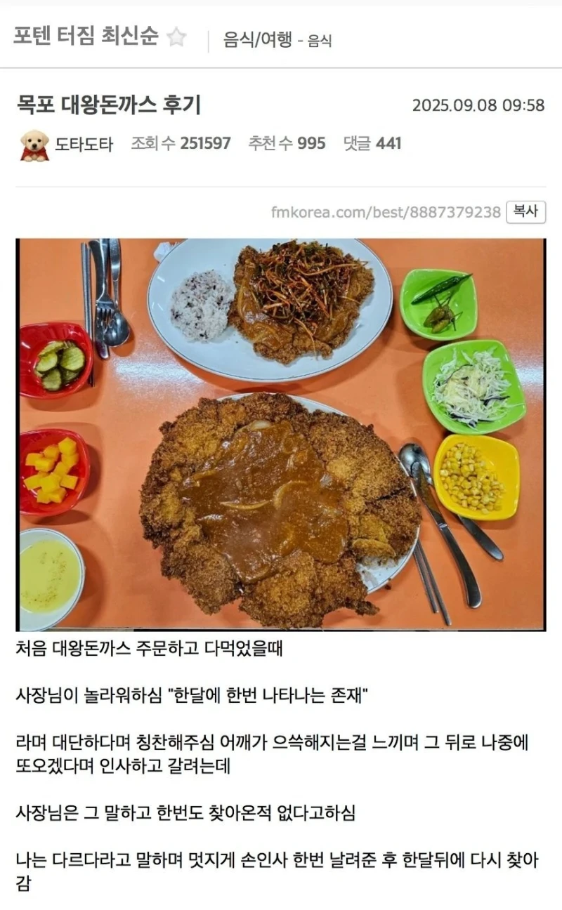 갈수록 돈까스가 커지는 목포 대왕돈까스 후기 