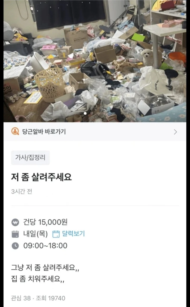 당근에 올라 온 건당 1만 5천원 아르바이트
