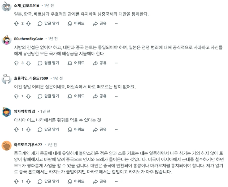 중국인들이 생각하는 동아시아의 이상적인 최종 목표-4