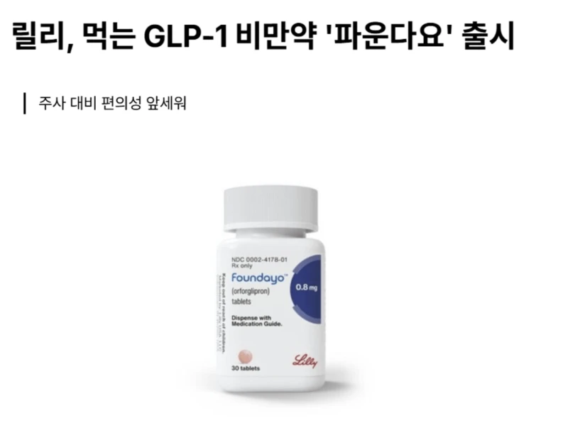 먹는 GLP-1 비만약 드디어 나왔다