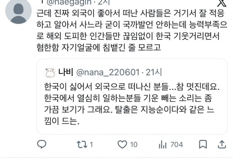 한국이 싫어서 외국으로 떠나 인간들한테 일침-4