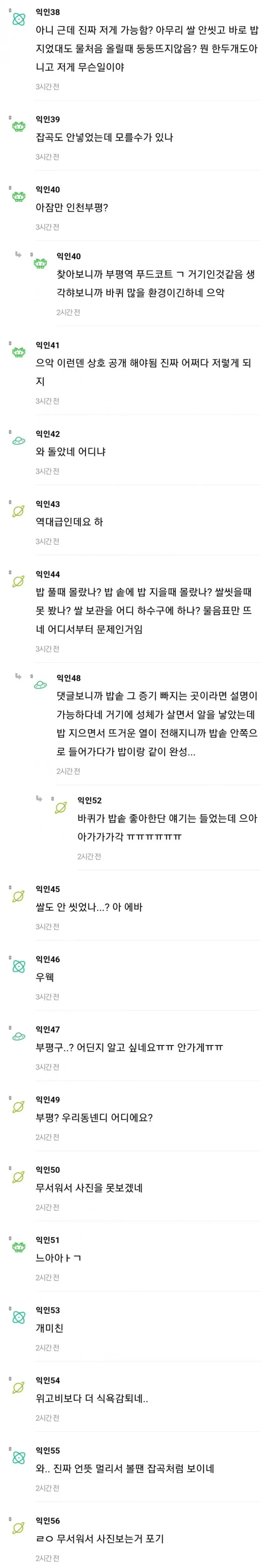 (혐주의) 바퀴벌레가 무더기로 들어 간 밥 먹은 썰-9
