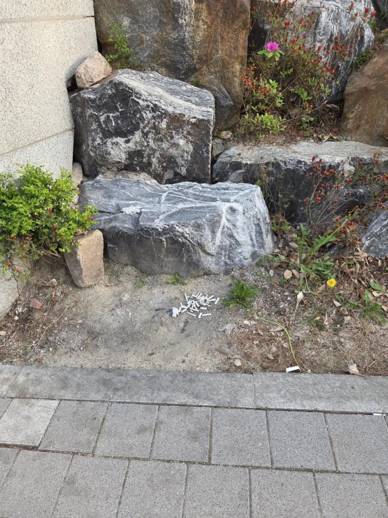 아파트 단지안 흡연충들짓 보소 -2