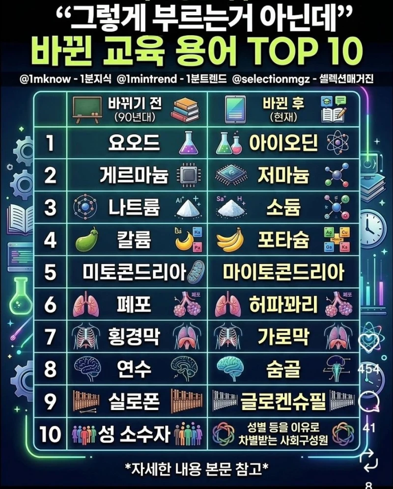 "그렇게 부르는거 아닌데" 바뀐 교육 용어 10가지