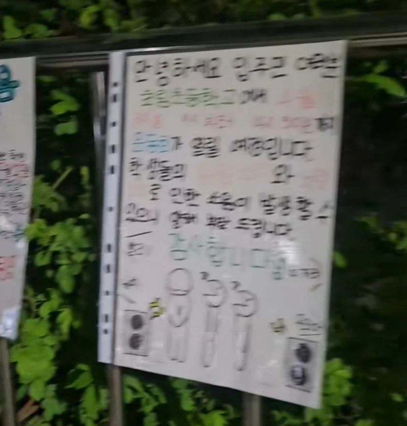 운동회 예정 초등학교 학생들이 직접 쓴 소음 양해문-3