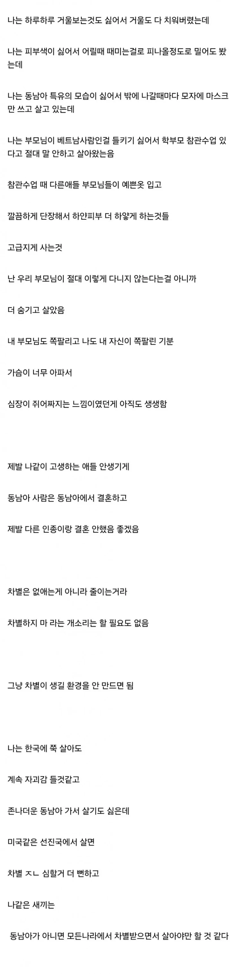 베트남 혼혈이라서 살아가는게 고통스럽다는 디시인 -4