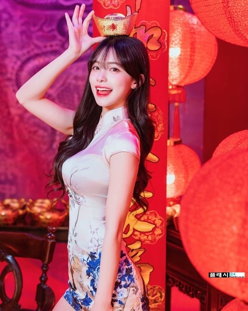 ㅇㅎ)이다혜 대만 치어리더 타이트한 치파오-7