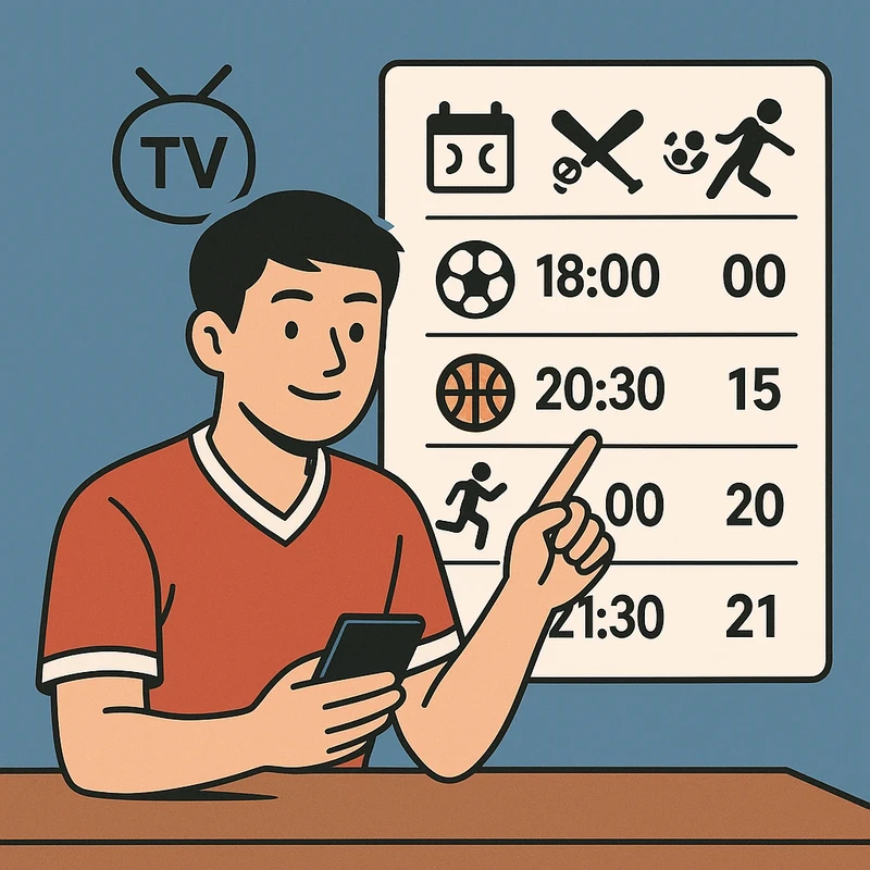 뽕티비 경기일정 보는 법, 스포츠일정과 중계일정 헷갈리지 않게 확인하기