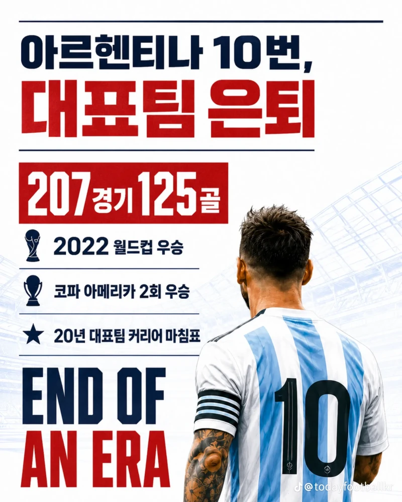 메시 대표팀 은퇴